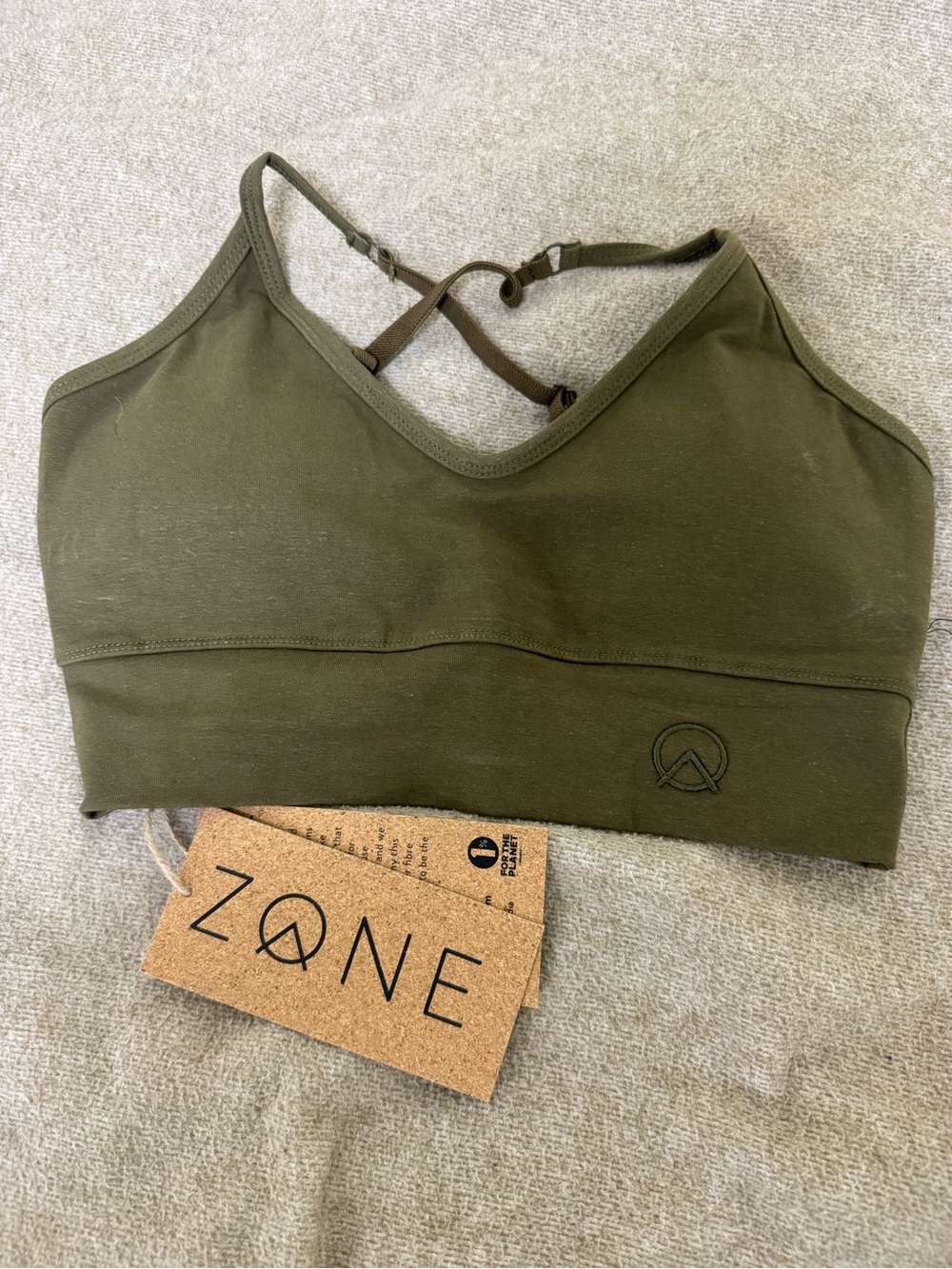Olive Green Seamless Hemp Bralette